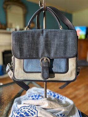 NWOT Michael Kors Cooper Large Denim School Satchel